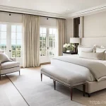 호텔식 인테리어 연출법 - **Luxurious Master Bedroom with "Cloud-like" Comfort:** A serene and impeccably designed master bedr...